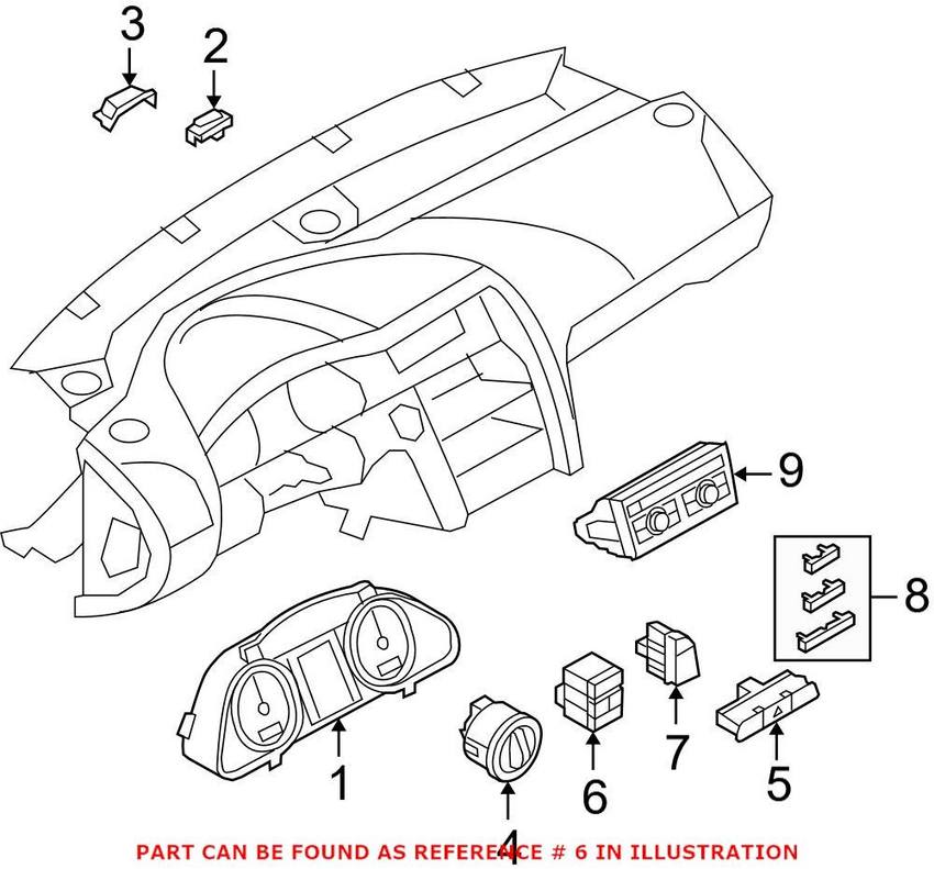 Audi Trip Odometer Reset Stem Knob 4L1927123A5PR