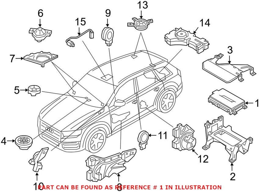 Audi Radio Amplifier 4M0035223C – Genuine VW/Audi