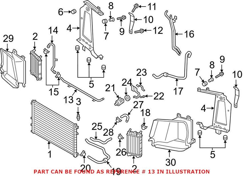 Audi Engine Coolant Pipe 4M0121070G