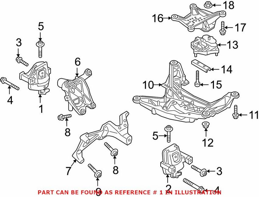 Audi Engine Mount – Passenger Side 4M0199372FG