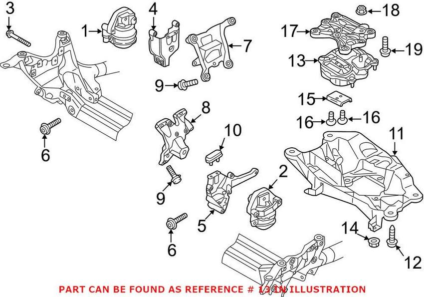 Audi Automatic Transmission Mount 4M0399153L