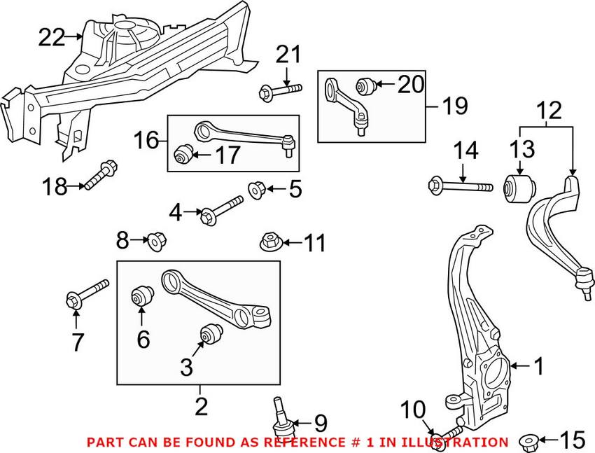 Audi Steering Knuckle 4M0407253K – Genuine VW/Audi