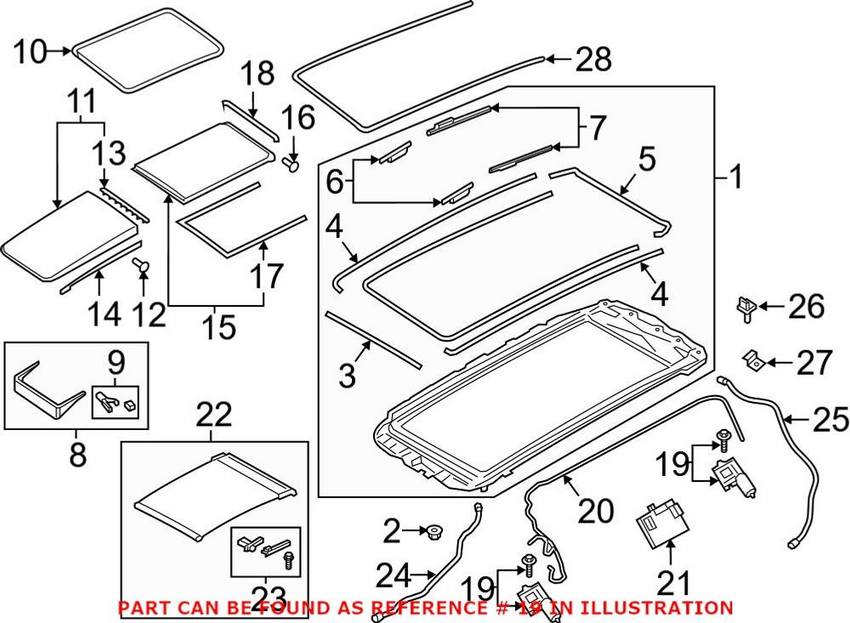 Audi Sunroof Motor 4M0959591