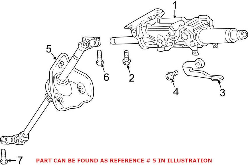 Audi Steering Shaft 4M1419753C