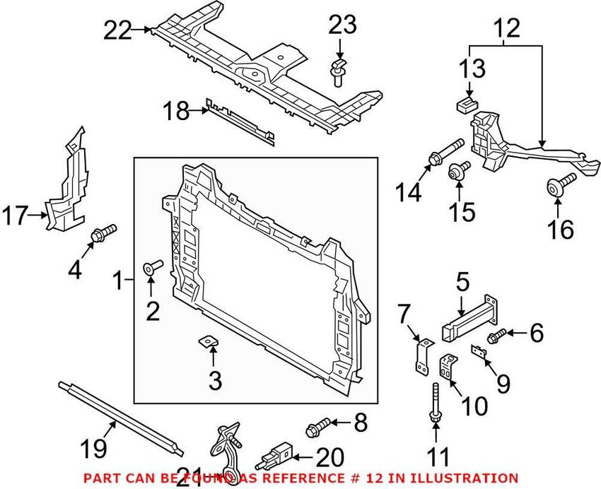 Radiator Support Bracket – Driver Side