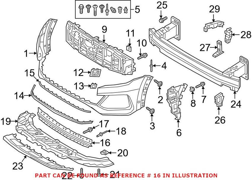 Grille – Front Lower (With S-Line Type or S Model)