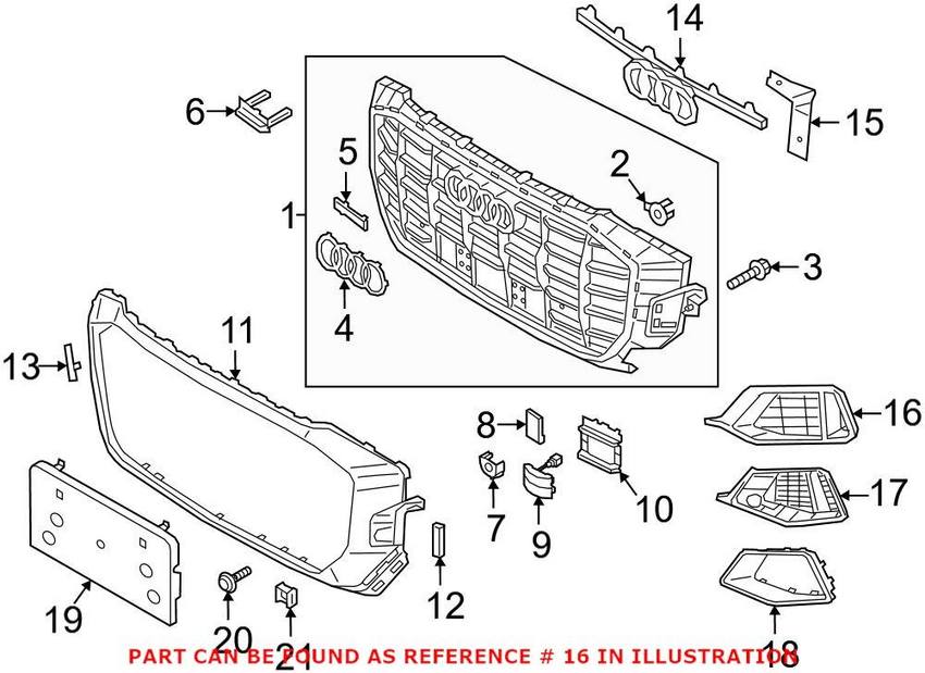 Grille – Front Driver Side