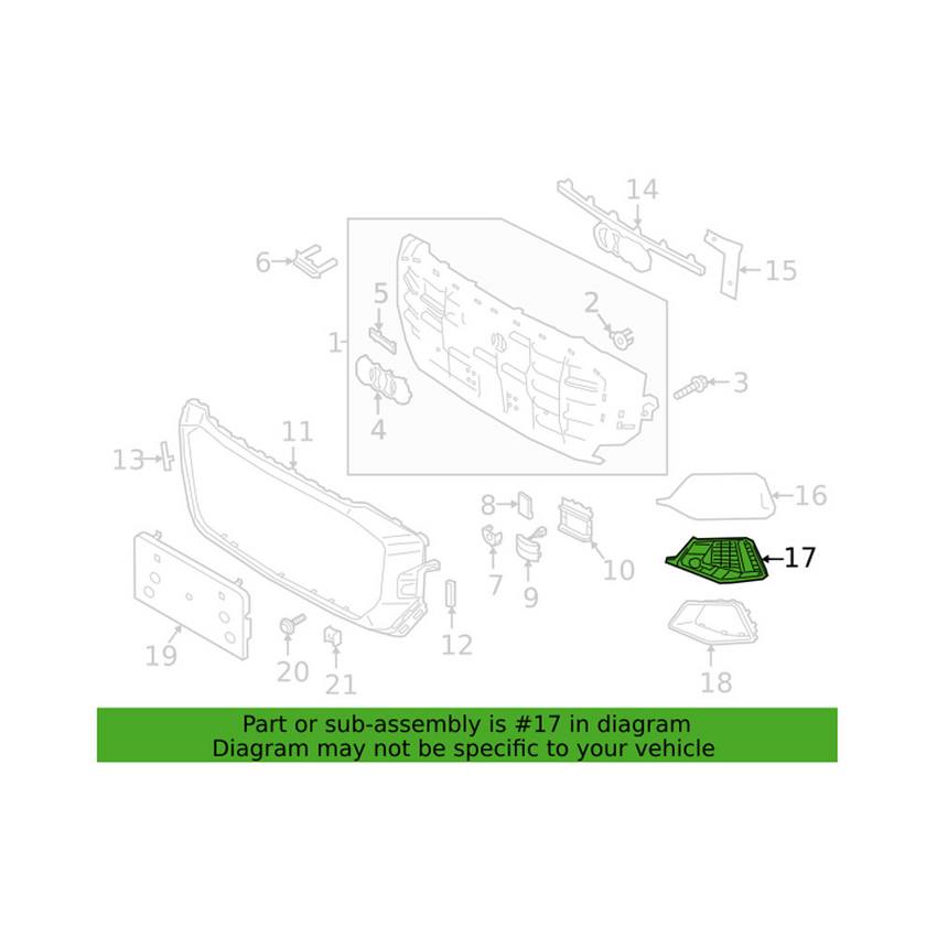 Grille – Front Passenger Side