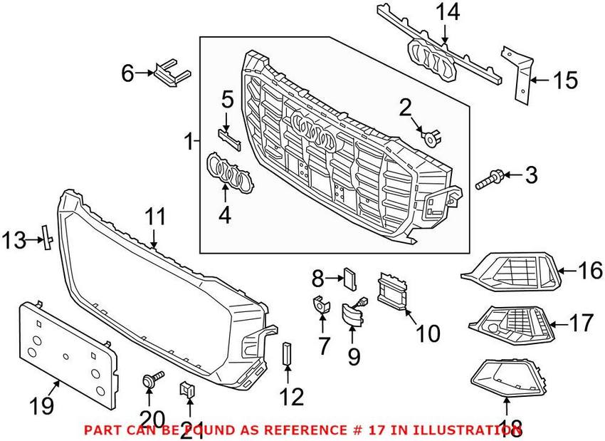 Grille – Front Passenger Side