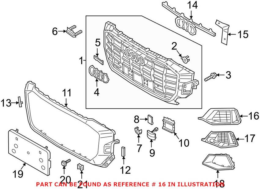 Grille – Front Pasenger Side