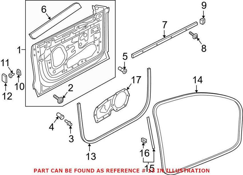 Door Seal – Front Outer