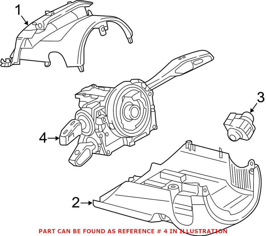 Audi Turn Signal / Combination Lever 4N0907129Q – Genuine VW/Audi