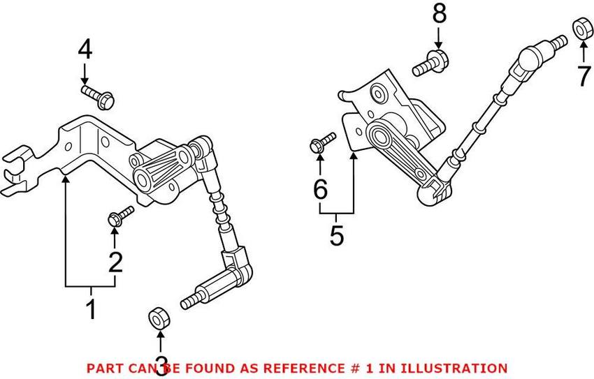 Audi Headlight Level Sensor – Front Driver Side