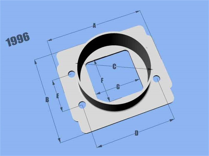 Vibrant MAF SenAdapter Plate Toyota w/ Bosch MAF Sensuse w/ 3in ID filteronly