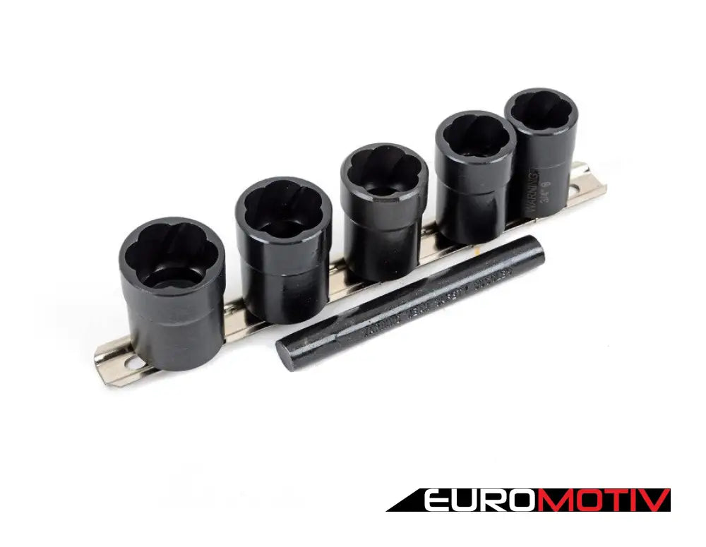 5 Pc. Twist Extractor Socket Set 3/4’ To 1’