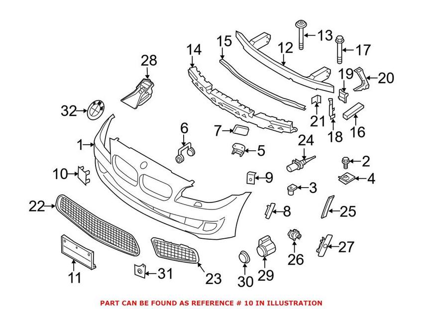 Tow Hook Cover – Front (Un-painted)