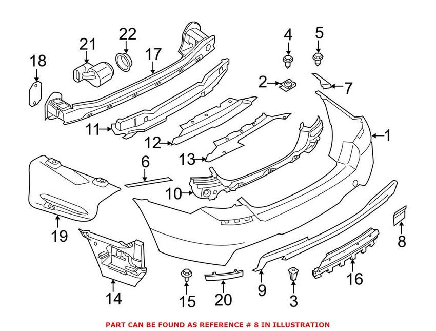 Tow Hook Cover – Rear Passenger Side (Un-painted)