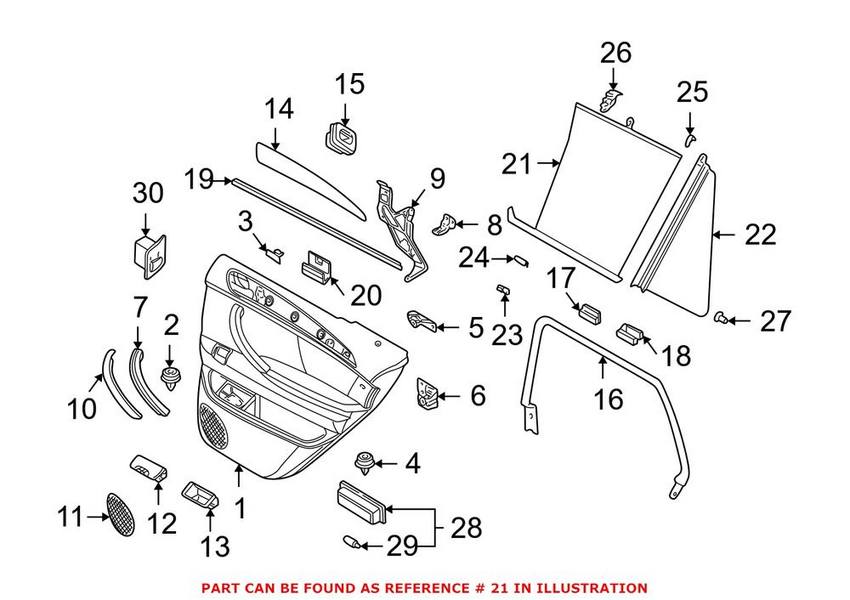 Window Sun Blind – Rear Driver Side