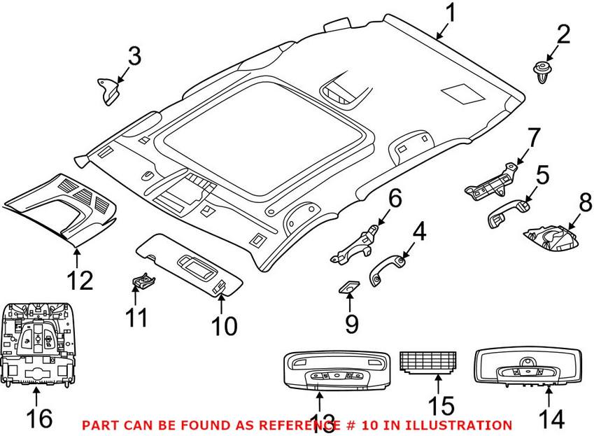 Sun Visor – Driver Side