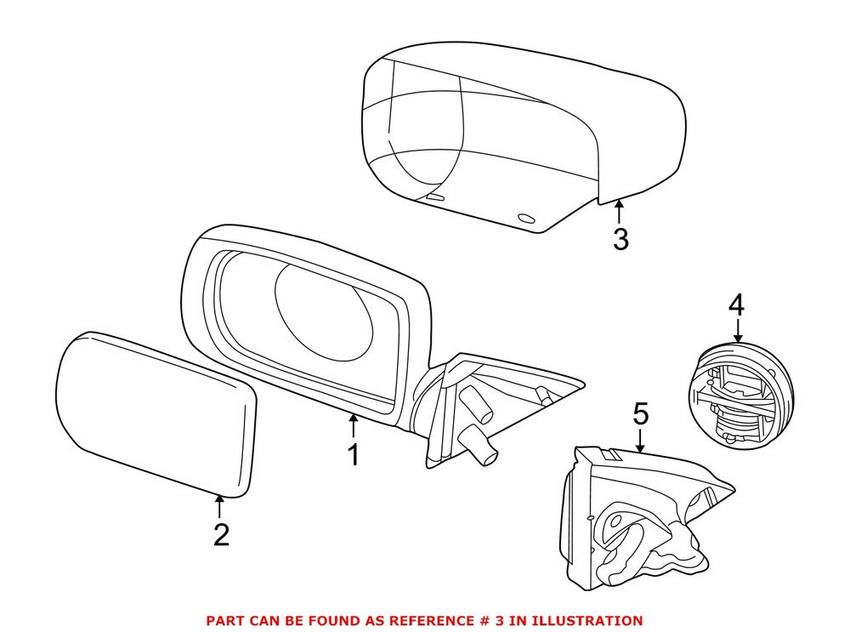 Side Mirror Cover – Passenger Side (Un-painted)