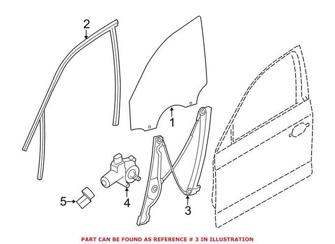 BMW Window Regulator – Front Driver Side 51332990385