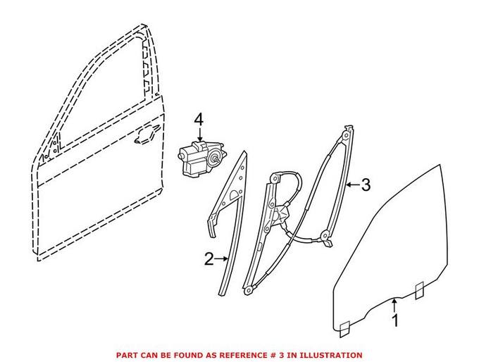 BMW Window Regulator – Front Driver Side 51337197919