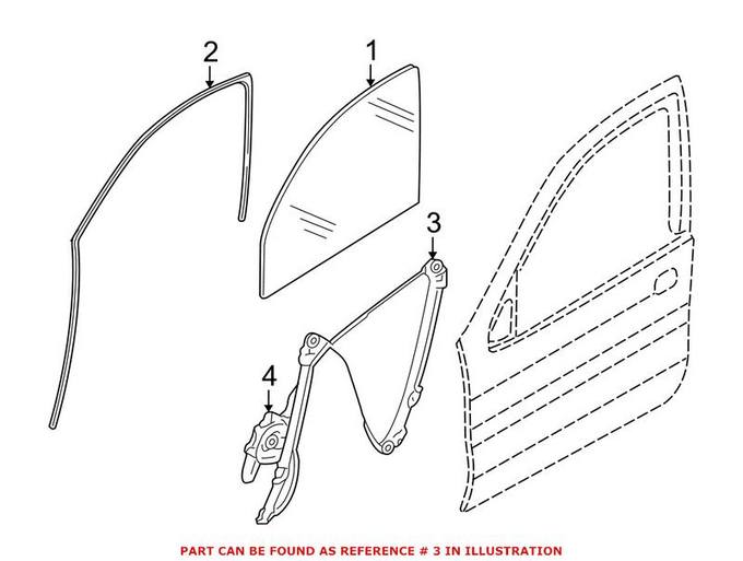 BMW Window Regulator – Front Passenger Side 51337286484