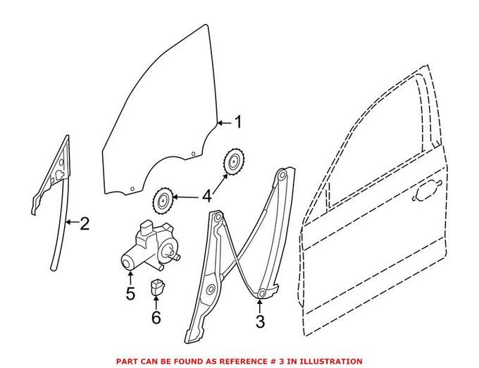 BMW Window Regulator – Front Passenger Side 51337365260