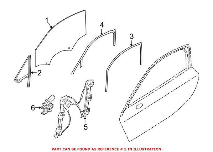 BMW Window Regulator – Driver Side 51337401657