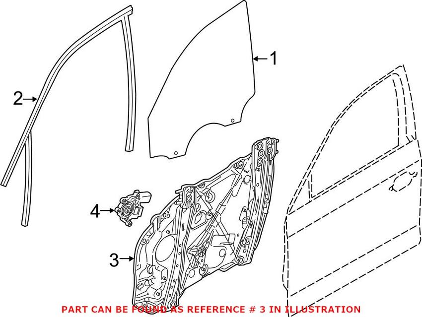 Window Regulator – Front Driver Side (Power Operated)