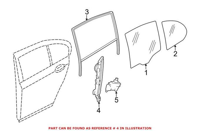 BMW Window Regulator – Rear Passenger Side 51357182616
