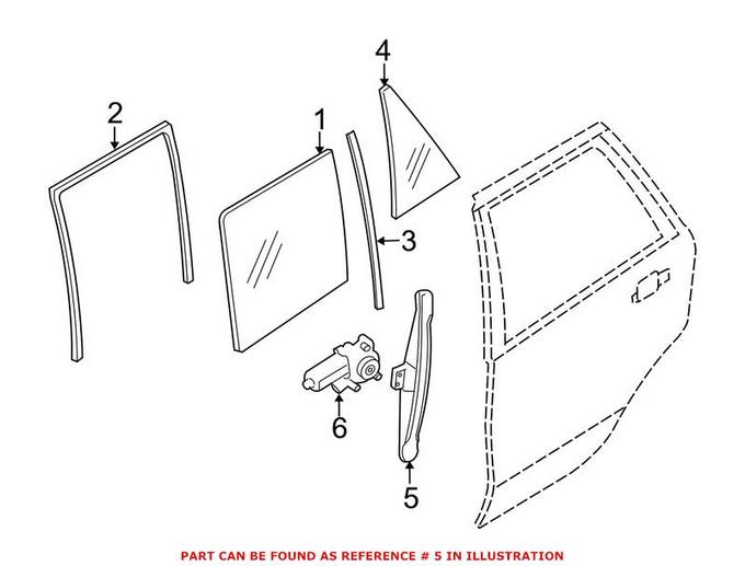 BMW Window Regulator – Rear Driver Side 51357286487