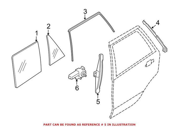 BMW Window Regulator – Rear Driver Side 51357291951