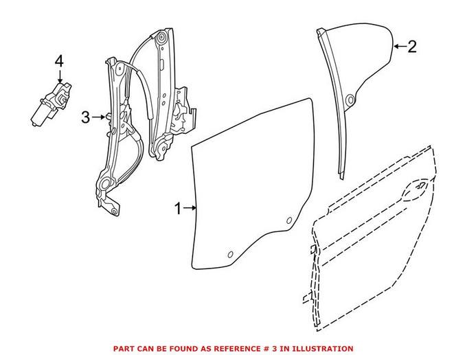 BMW Window Regulator – Rear Driver Side 51357311597