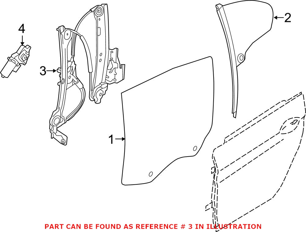 BMW Window Regulator – Rear Driver Side 51357311597