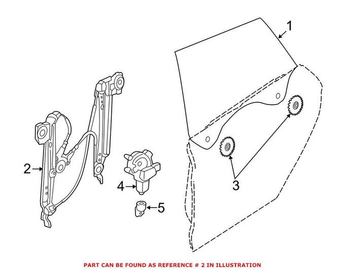 BMW Window Regulator – Rear Driver Side 51357339589