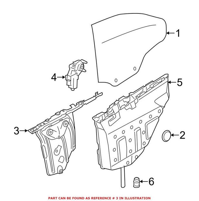 BMW Window Regulator – Rear Driver Side 51357352749