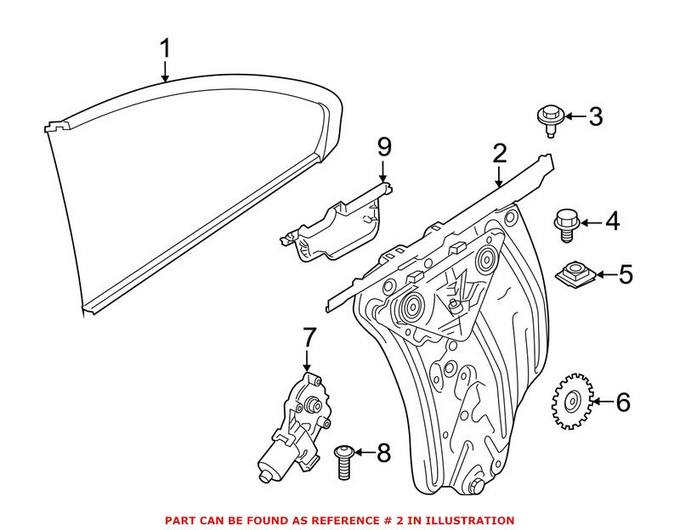 Window Regulator – Rear Passenger Side