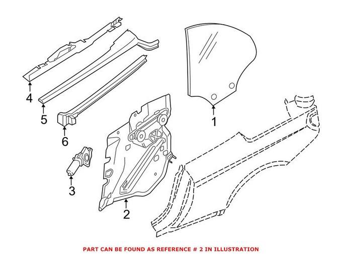 BMW Window Regulator – Rear Driver Side 51377223655