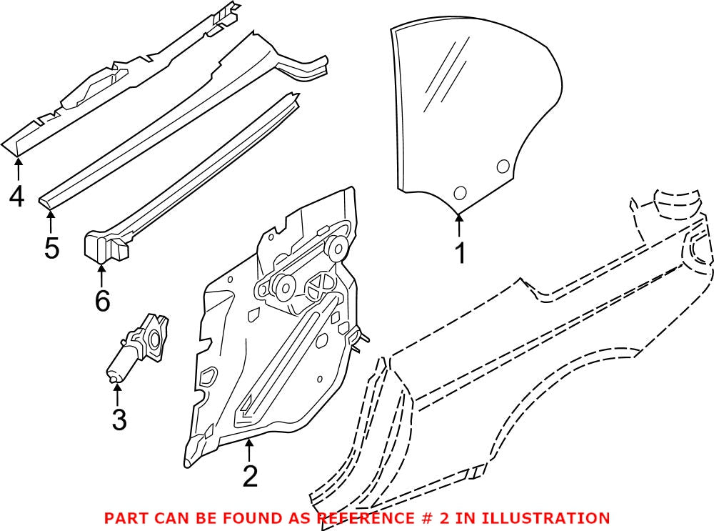 BMW Window Regulator – Rear Passenger Side 51377223656