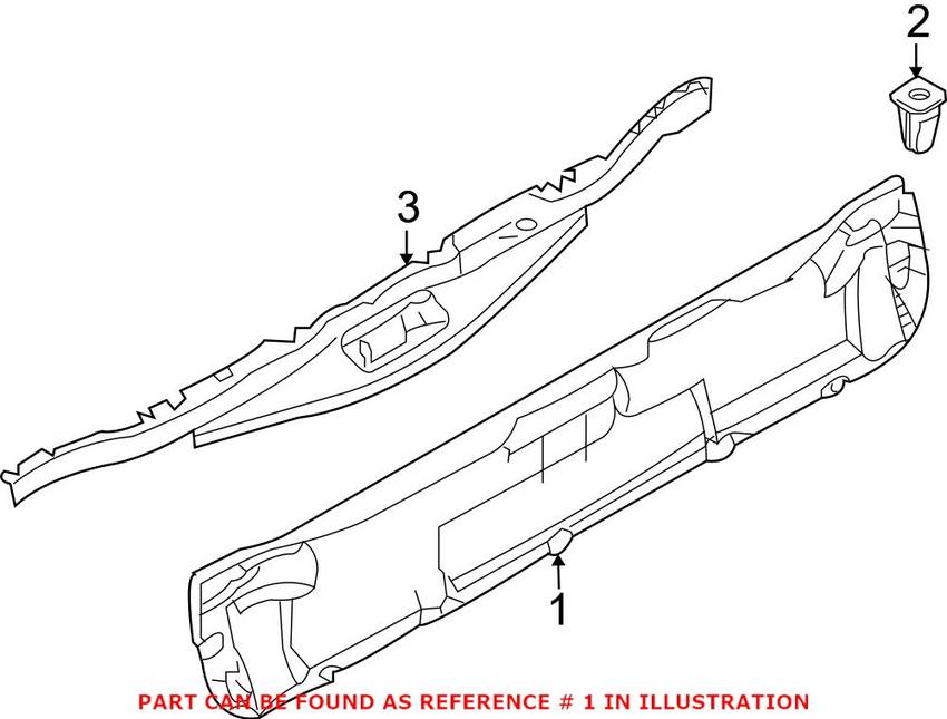 Tailgate Trim Cover – Rear Lower (Black)