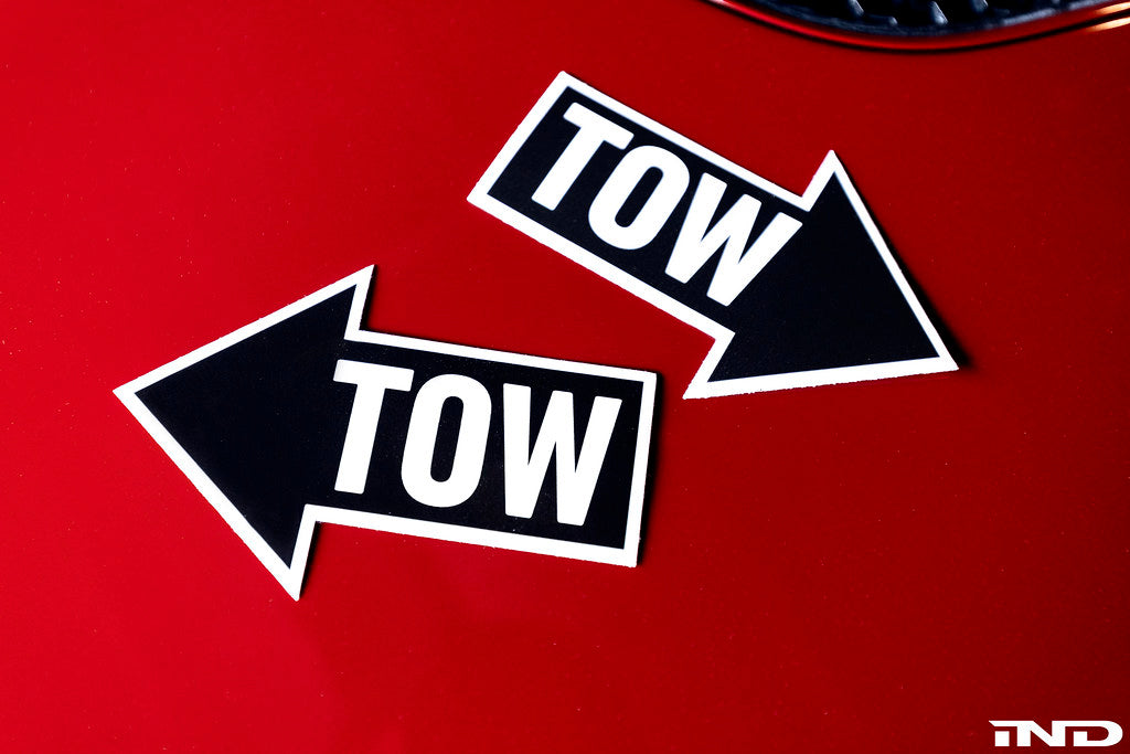 IND Directional Tow Hook Location Decal Set