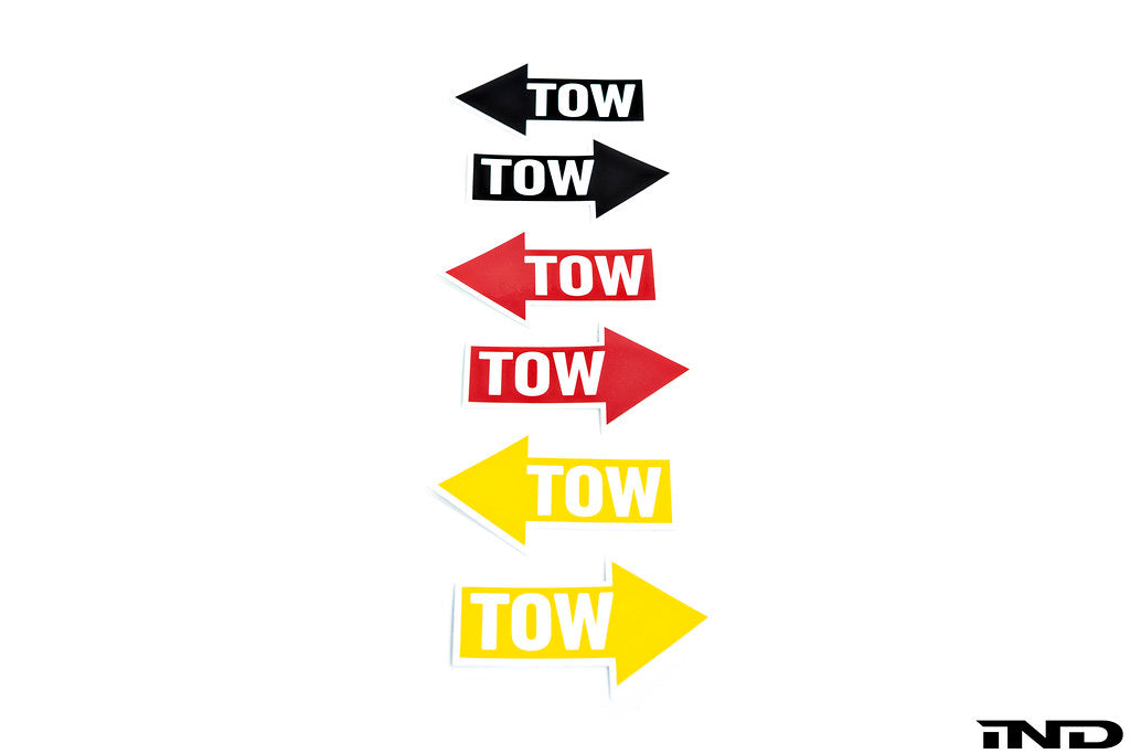 IND Directional Tow Hook Location Decal Set