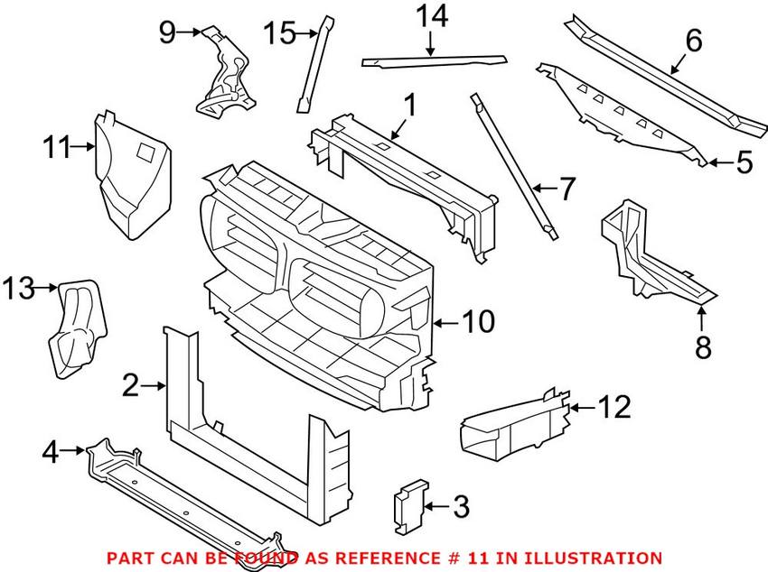 Radiator Support Air Duct