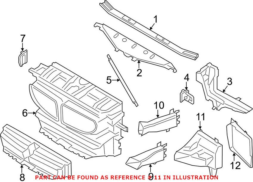 Radiator Support Air Duct