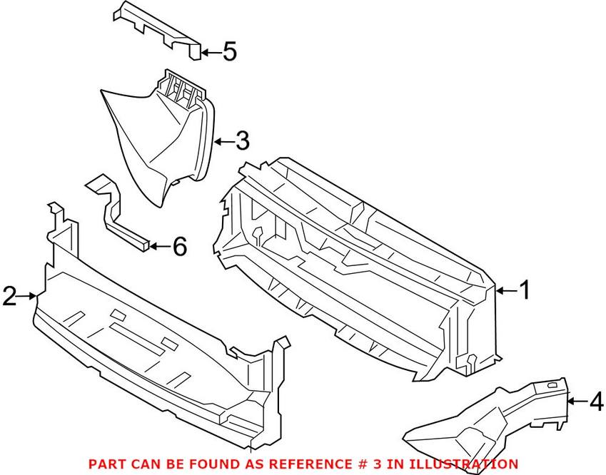 Radiator Support Air Duct