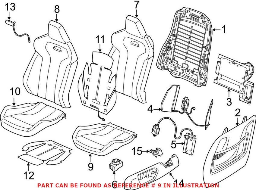 Seat Cushion Pad – Front Driver Side (With Sport Seat) (With Competition)