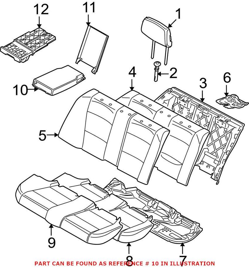 Arm Rest – Rear Center (Gray)