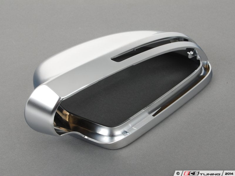 Brushed Aluminum Mirror Cap - Left