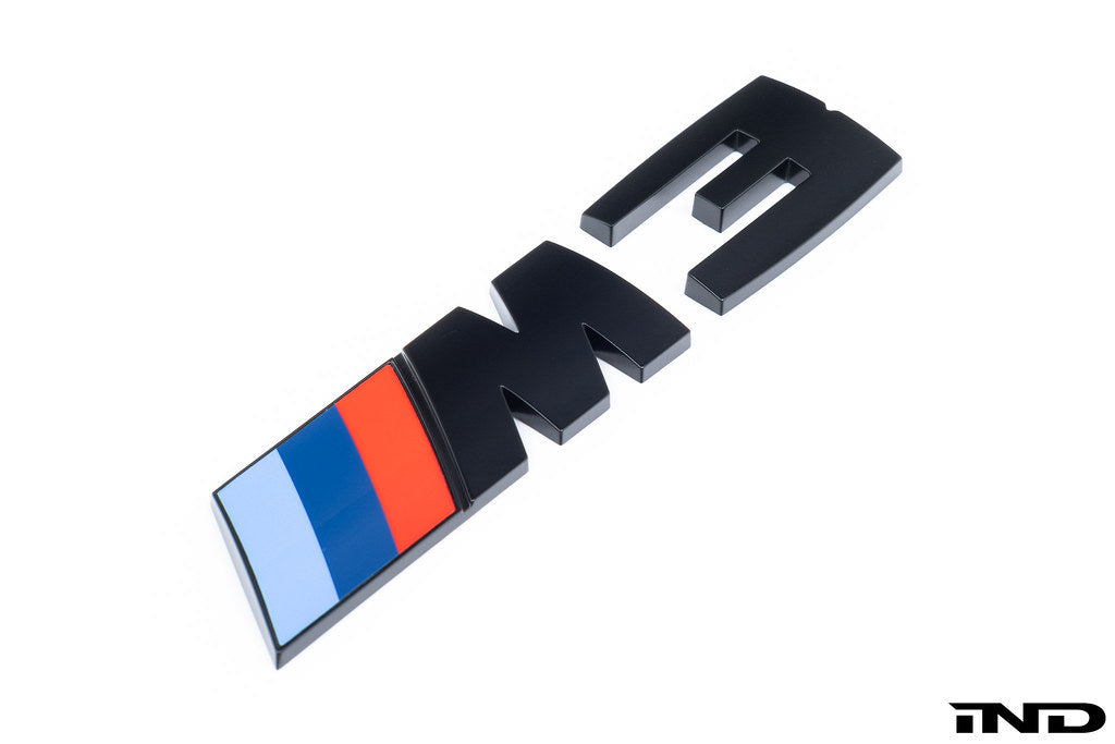 IND F80 M3 Painted Trunk Emblem - Matte Black